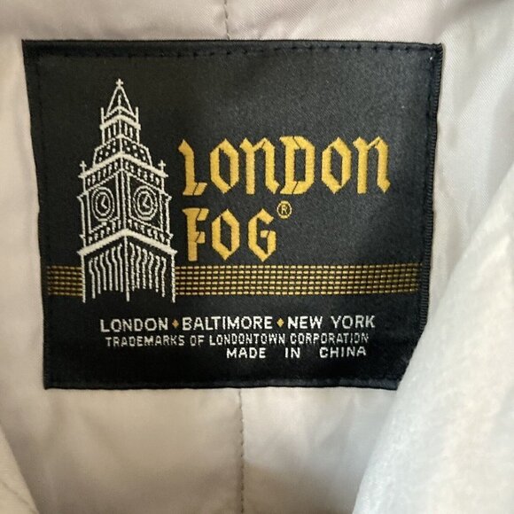 London Fog Womens 10 Reg Zip Snap Front Removable Liner Khaki Tan Car Coat - Picture 9 of 15